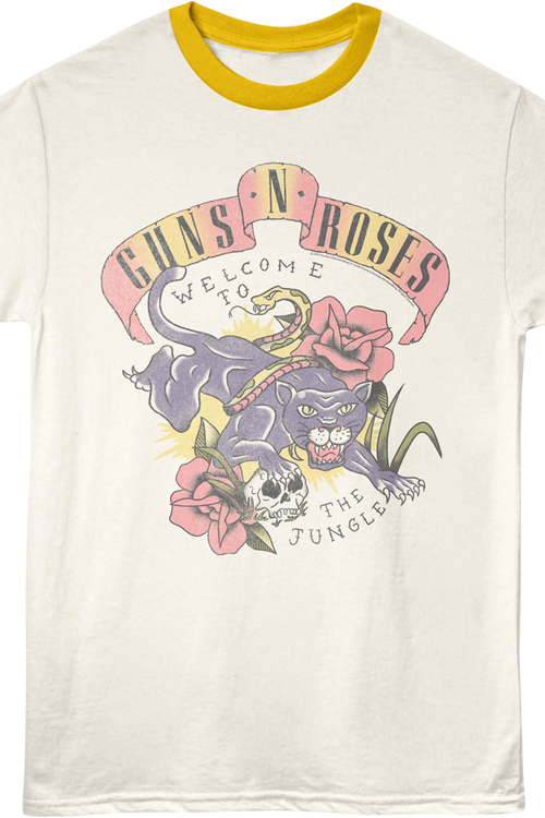 Welcome To The Jungle Guns N' Roses Ringer Shirt