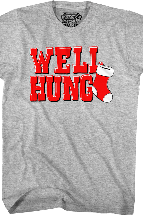 Well Hung Christmas Stocking T-Shirt