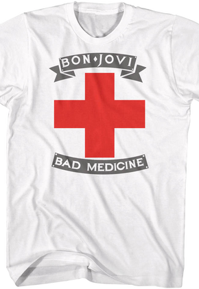 White Bad Medicine Bon Jovi T-Shirt
