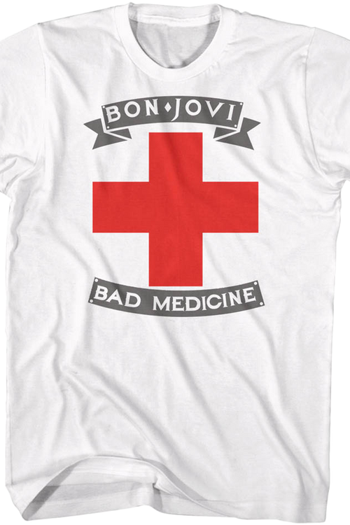 White Bad Medicine Bon Jovi T-Shirt