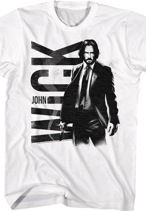 White Distressed John Wick T-Shirt