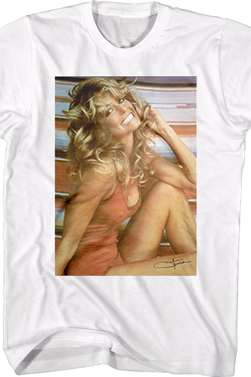 White Farrah Fawcett T-Shirt