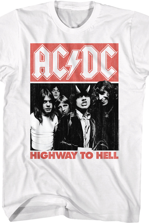 White Highway To Hell ACDC Shirt
