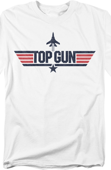 White Silhouette & Logo Top Gun T-Shirt
