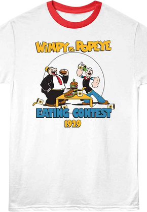 Wimpy vs. Popeye Eating Contest Popeye Ringer Shirt