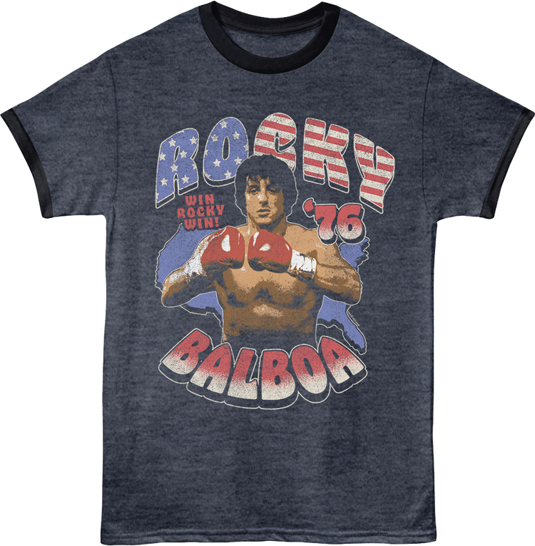 Win Rocky Win '76 Rocky Ringer Shirt