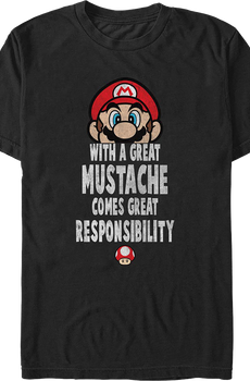 Great Responsibility Super Mario Bros. T-Shirt