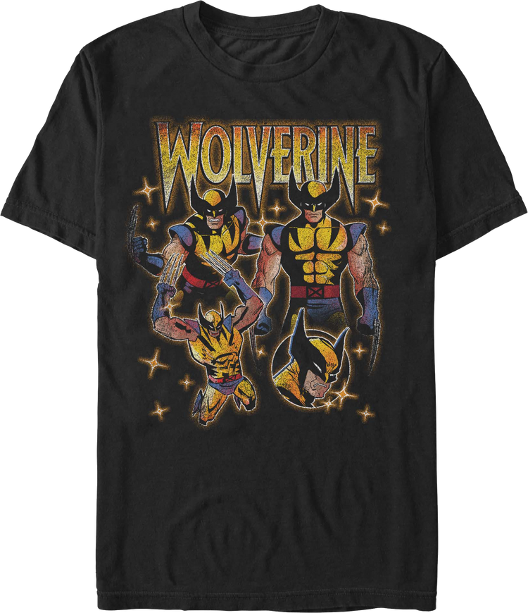 Wolverine Starry Collage Marvel Comics T-Shirt
