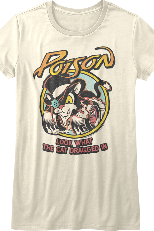 Womens Animated Look What The Cat Dragged In Poison Shirt