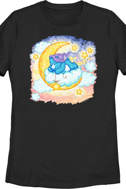 Womens Bedtime Moon And Stars Care Bears Shirt