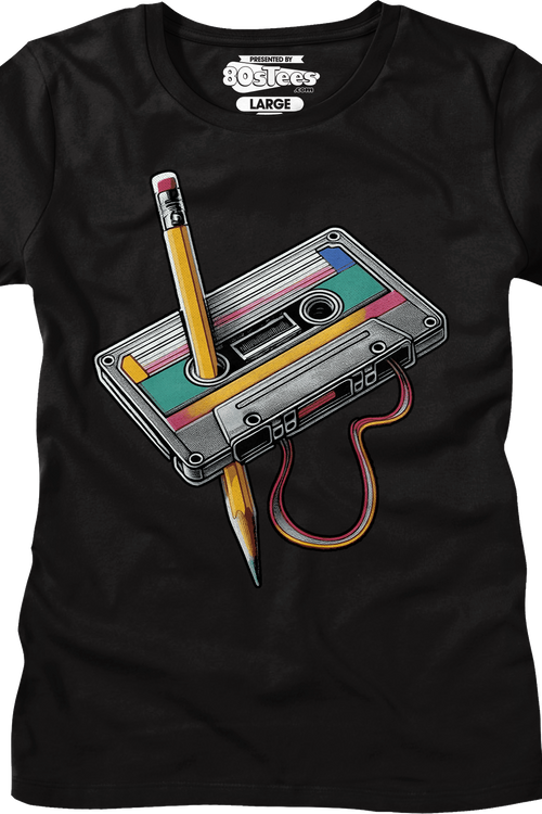Womens Cassette Tape Rewind Shirt