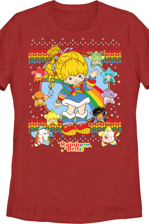 Womens Faux Ugly Sweater Rainbow Brite Shirt