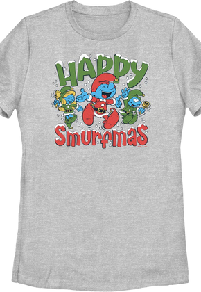 Womens Happy Smurfmas Smurfs Shirt