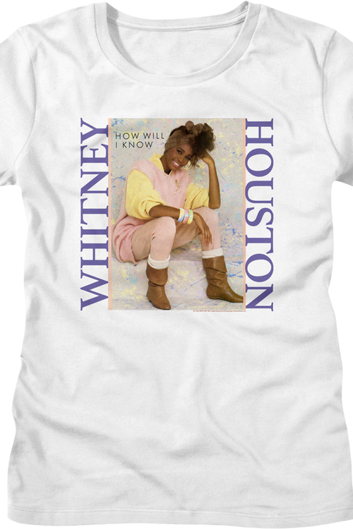 Womens How Will I Know Single Cover Whitney Houston Shirt