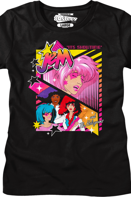 Womens It's Showtime Collage Jem And The Holograms Shirt