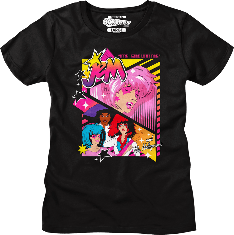 Womens It's Showtime Collage Jem And The Holograms Shirt
