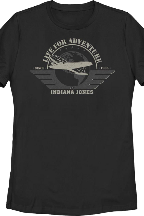 Womens Live For Adventure Indiana Jones Shirt