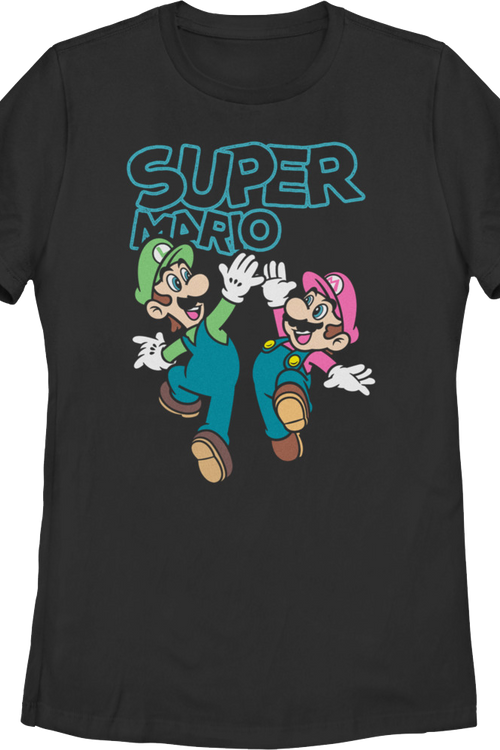 Womens Luigi & Mario High Five Super Mario Bros. Shirt