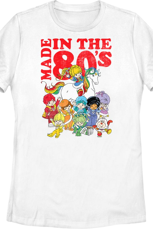 Womens White Made In The 80's Rainbow Brite Shirt