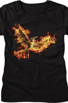 Womens Mockingjay Fire Flight Hunger Games Shirt