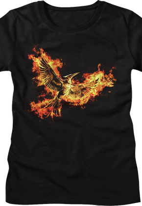 Womens Mockingjay Fire Flight Hunger Games Shirt