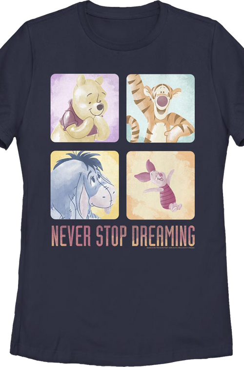 Womens Never Stop Dreaming Winnie The Pooh Shirt