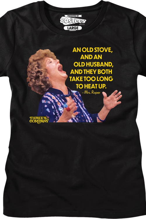 Womens Old Stove Old Husband Three's Company Shirt