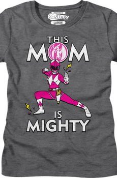 Womens Pink Ranger This Mom Mighty Morphin Power Rangers Shirt