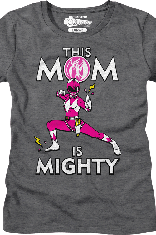 Womens Pink Ranger This Mom Mighty Morphin Power Rangers Shirt