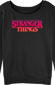 Womens Retrowave Logo Stranger Things Sweatshirt