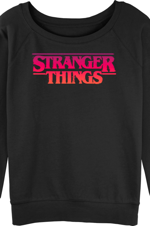 Womens Retrowave Logo Stranger Things Sweatshirt