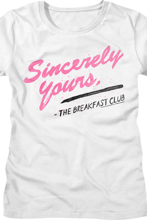 Womens Sincerely Yours Breakfast Club Shirt