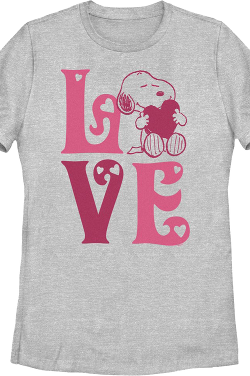 Womens Snoopy Puppy Love Peanuts Shirt