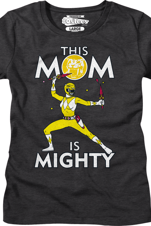 Womens Yellow Ranger This Mom Mighty Morphin Power Rangers Shirt