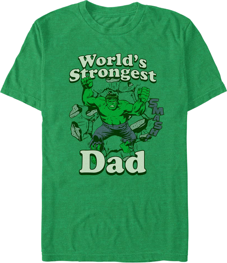 World's Strongest Dad Incredible Hulk Marvel Comics T-Shirt