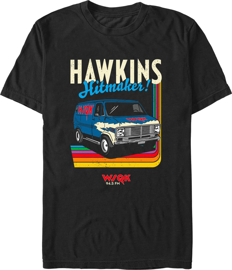 Hawkins Hitmaker WSQK Van Stranger Things T-Shirt