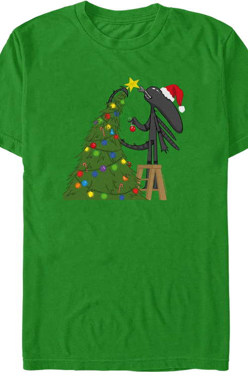 Xenomorph Christmas Tree Alien T-Shirt