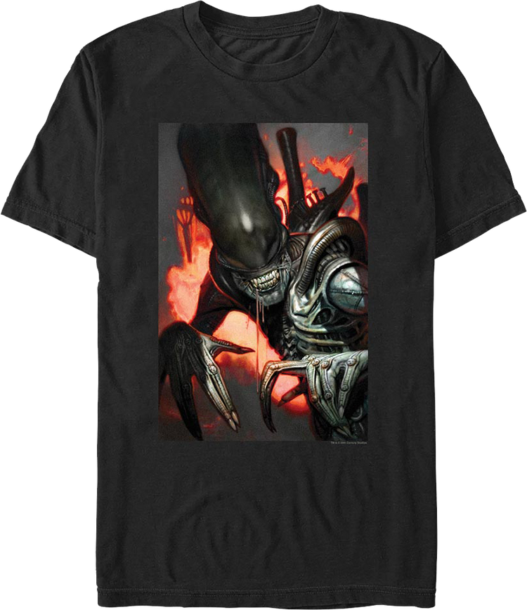 Xenomorph Flames Alien T-Shirt