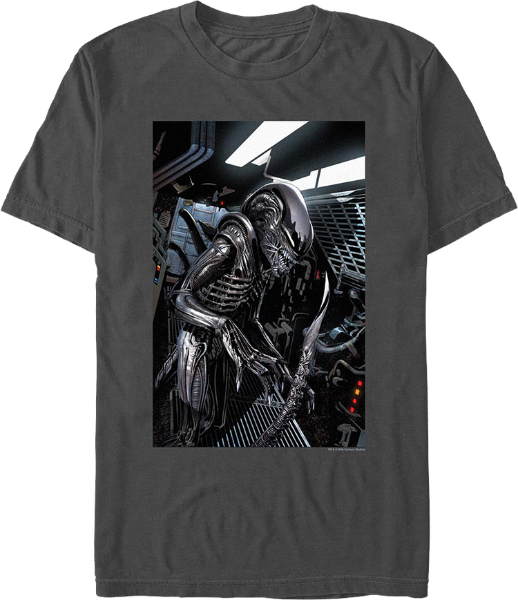 Xenomorph In Spaceship Alien T-Shirt