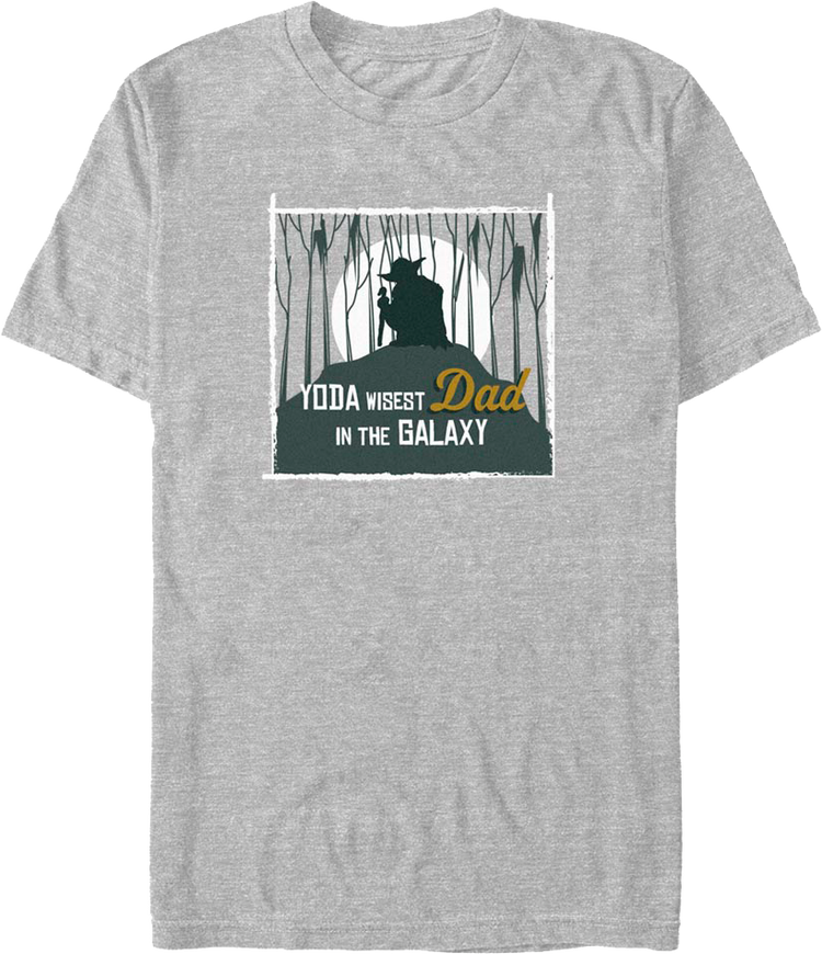 Yoda Wisest Dad In The Galaxy Star Wars T-Shirt