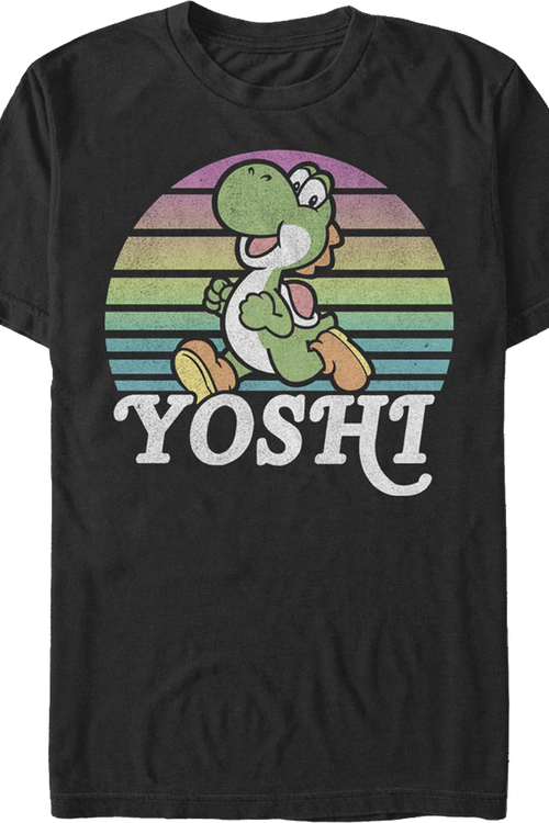 Yoshi Retro Stripes Super Mario Bros. T-Shirt