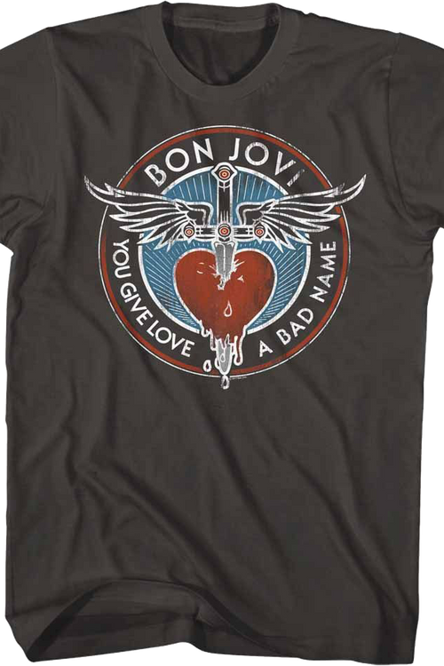You Give Love A Bad Name Circle Bon Jovi T-Shirt