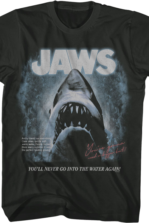 You'll Never Go Into The Water Again Jaws T-Shirt