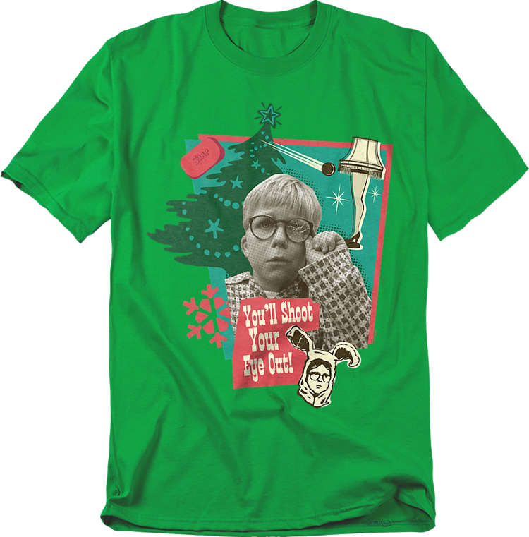 You'll Shoot Your Eye Out Collage Christmas Story T-Shirt