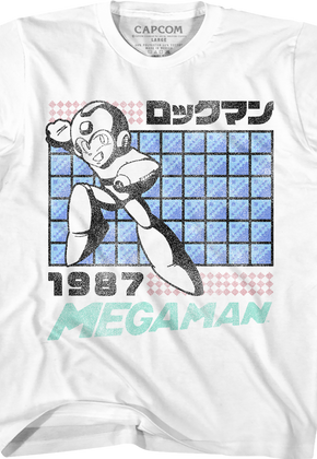 Youth Distressed Mega Man Shirt