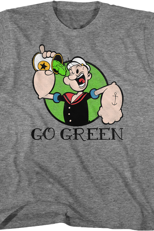 Youth Go Green Popeye Shirt