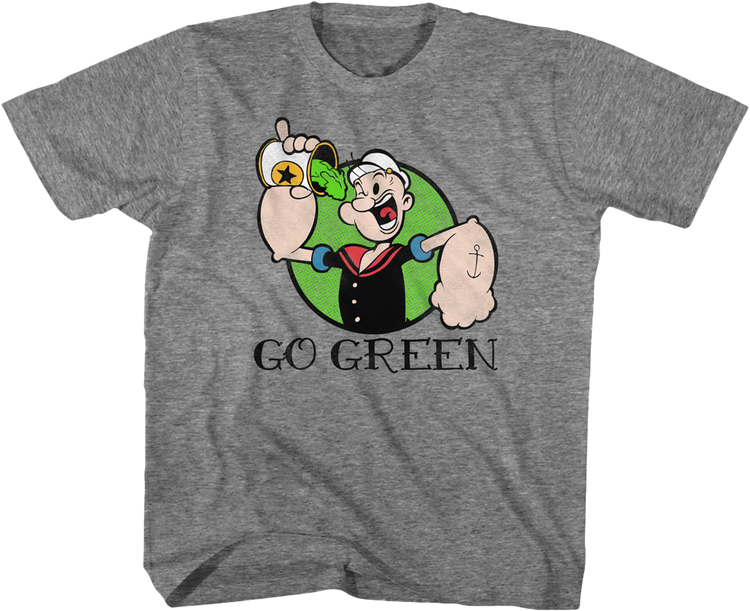 Youth Go Green Popeye Shirt