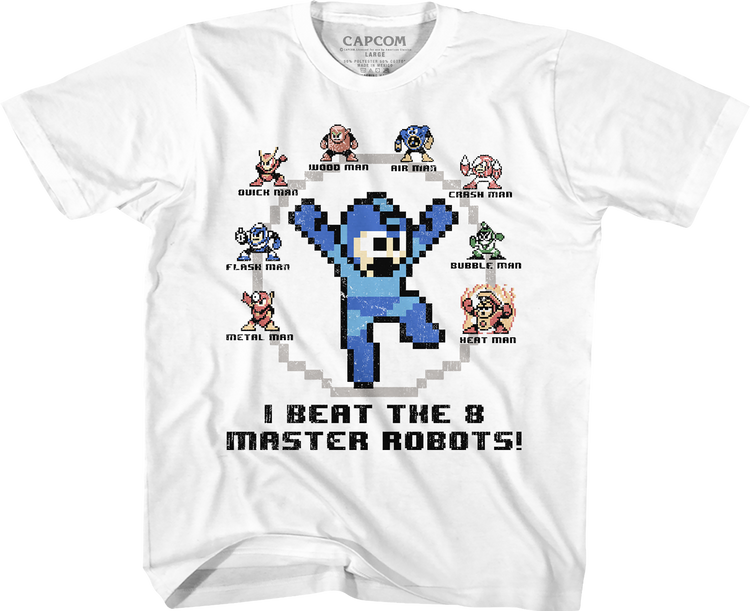 Youth I Beat The 8 Master Robots Mega Man Shirt