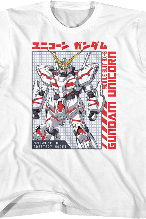 Youth Mobile Suit Gundam Unicorn Shirt