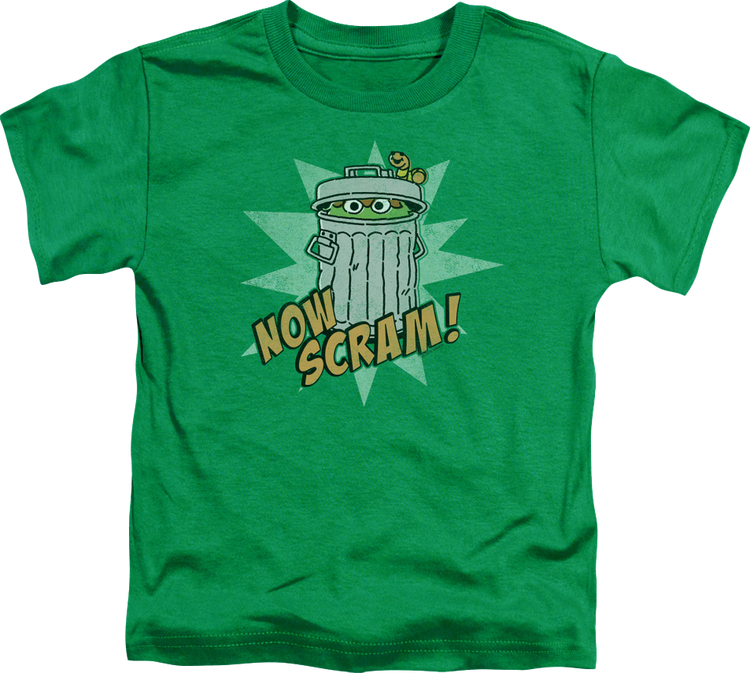 Youth Oscar The Grouch Now Scram Sesame Street Shirt